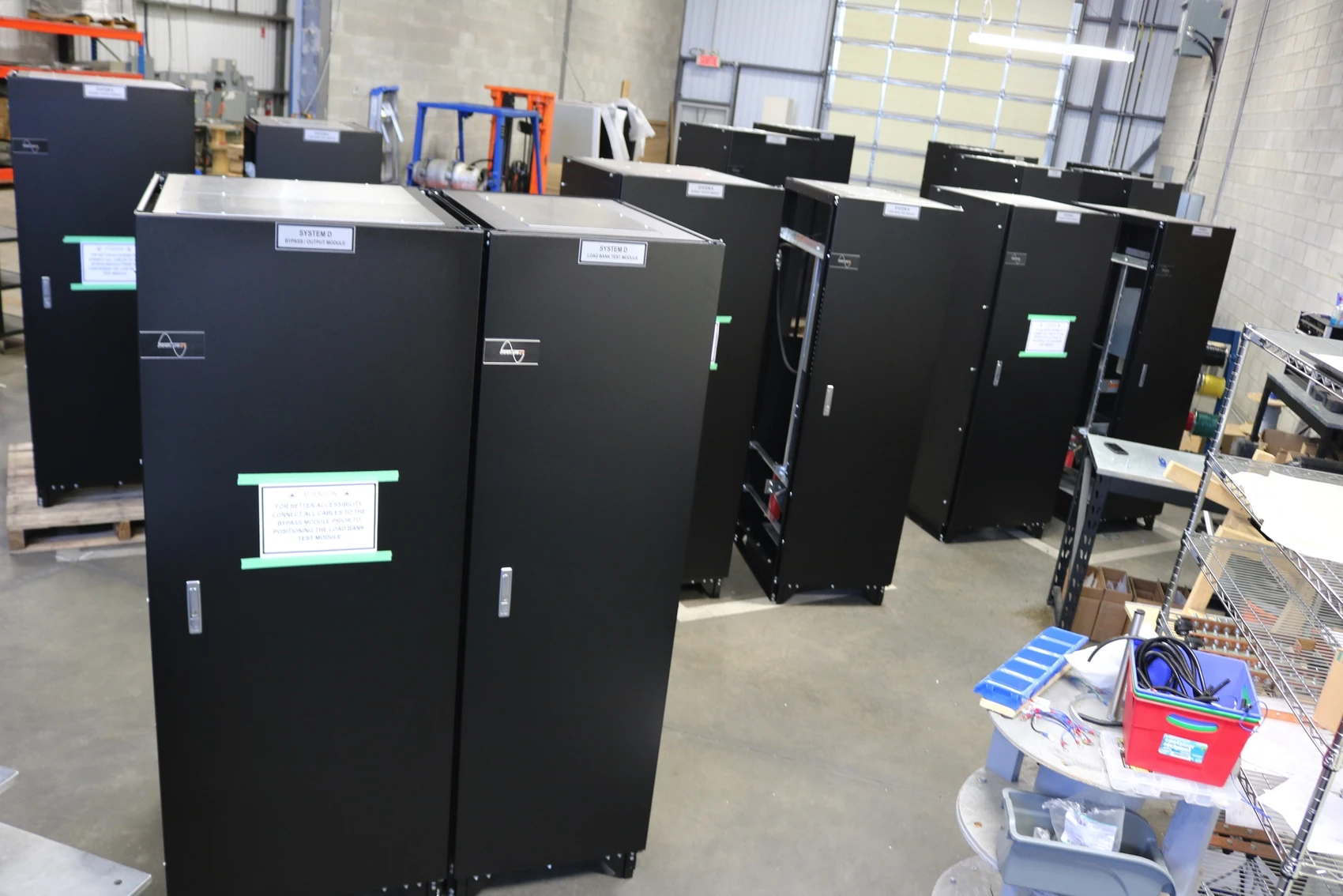 Finished enclosures at the factory